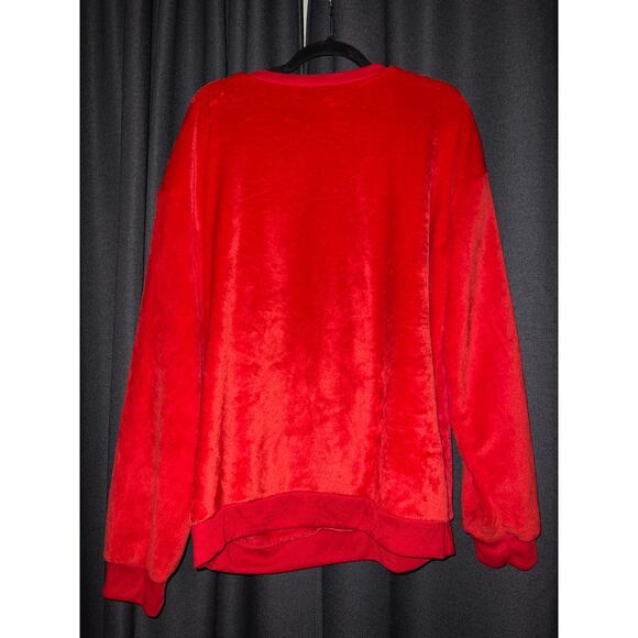 Ugly Christmas Sweater Fleece Xmas Sweatshirt Crewneck Size XXL Disney Pooh - Picture 3 of 3